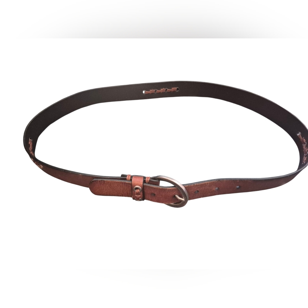 Roles Rich Brown Genuine Leather Belt
